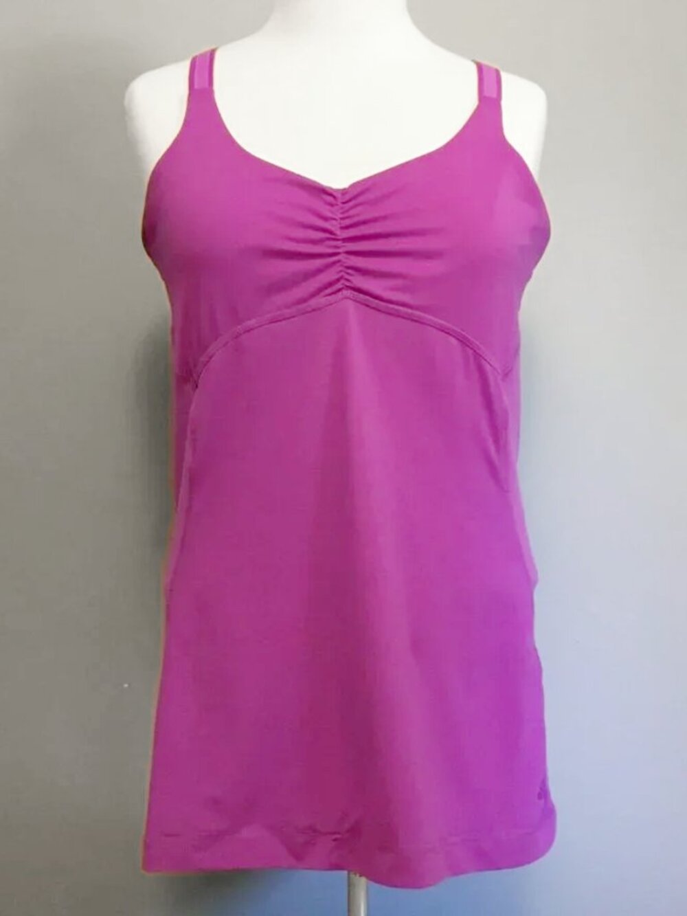 Adidas Grape Purple Clima Cross Back Tank Built-in Bra